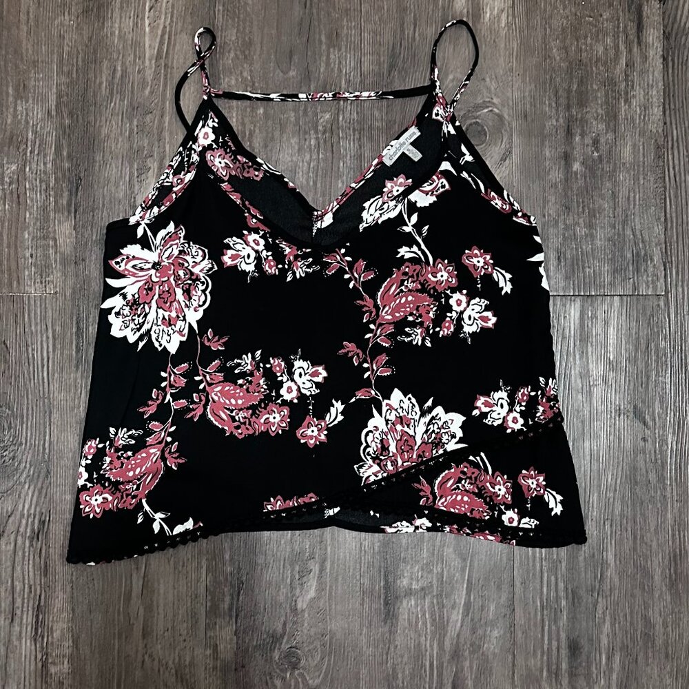 Charlotte Russe Black/Dark Red Tank Size Small